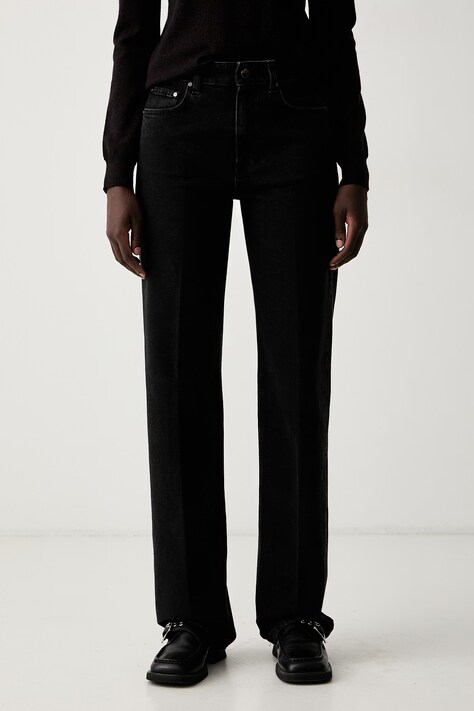 Iceberg jeansy regularne damskie czarne 2NS2 0255
