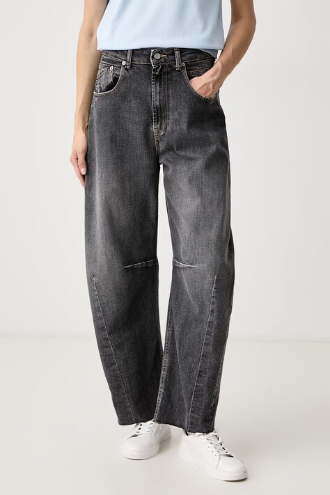 Haveone Jeansy relaxed fit damskie niebieskie PFA.R088