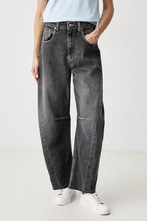Haveone Jeansy relaxed fit damskie niebieskie PFA.R088