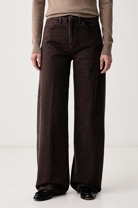 Sisley Rifle wide leg dámske hnedé 4RR5LE05H