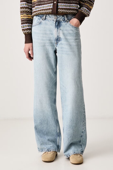 Marc O'Polo Jeansy wide leg damskie niebieskie 5000007242