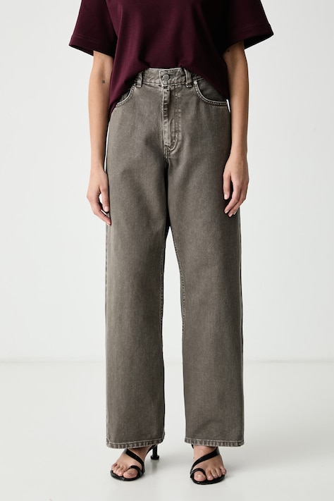 La Mania Jeansy relaxed fit damskie UMI szare UMI