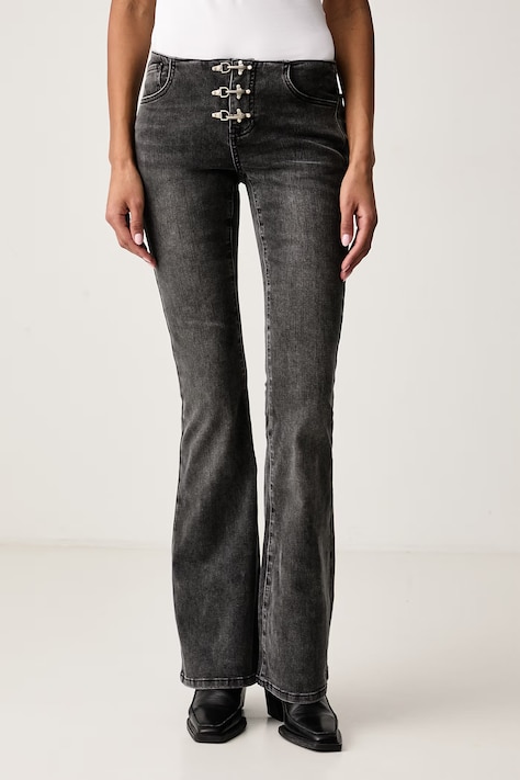 The Ragged Priest Jeansy flare damskie czarne RPAW261071DN