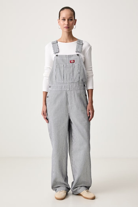 Dickies Ogrodniczki bawełniane damskie granatowe DK0A8829RI21