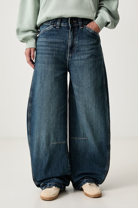 Dickies Jeansy barrel damskie niebieskie DK0A8C2IL891