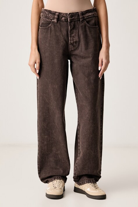 Dickies Jeansy relaxed fit damskie brązowe DK0A88NKDBX1