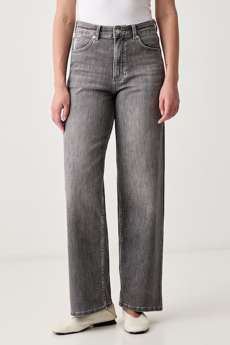 Marc O'Polo Jeansy wide leg damskie szare 5000011034