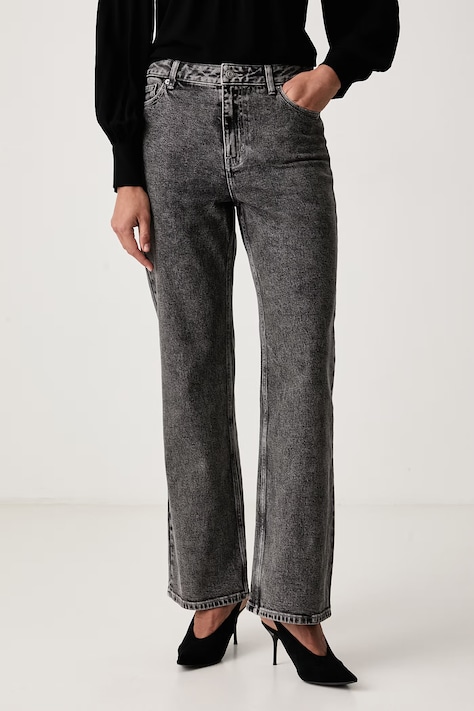 MICHAEL Michael Kors Jeansy straight damskie szare MF690AZFKE