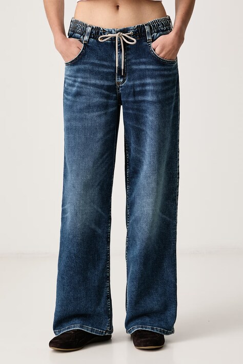 Guess Jeans Wide leg džíny dámské modré W6BA23 D1797