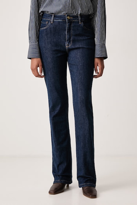 Lola Casademunt Jeansy straight damskie granatowe LF2614022