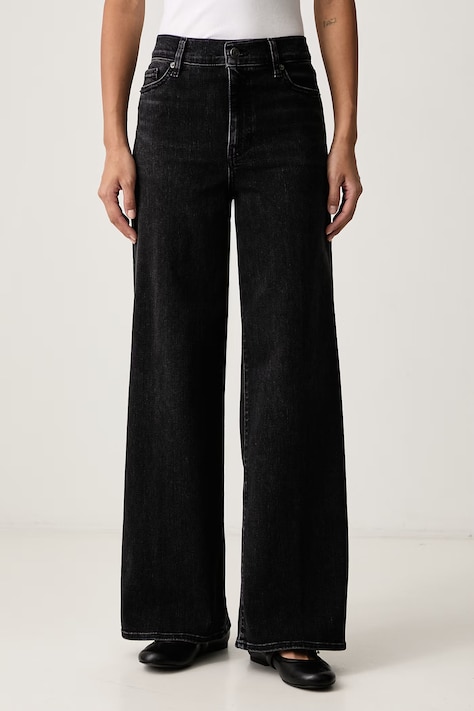 Frame LE SLIM PALAZZO blugi wide leg pentru femei negri LSP498