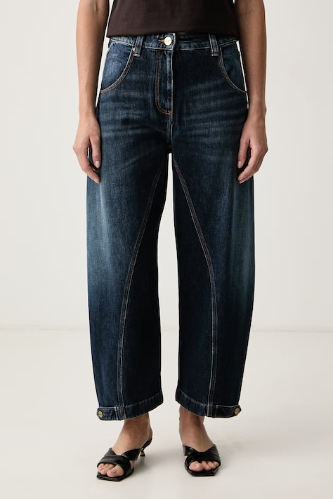 Pinko Jeansy relaxed fit damskie granatowe 105681 A3HE