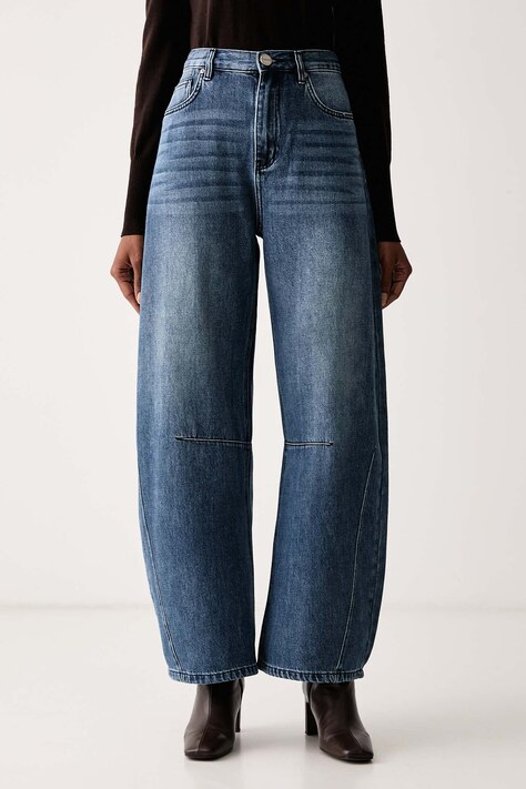 Pinko Jeansy relaxed fit damskie niebieskie 107196 A3GL