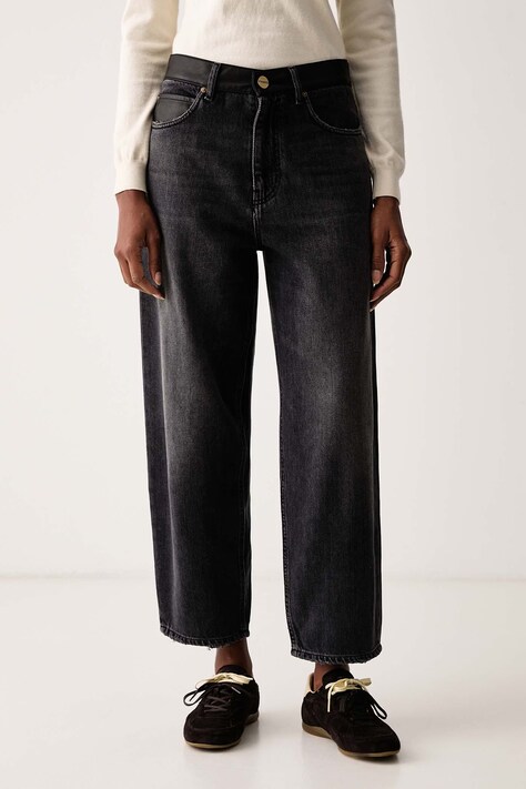 Pinko Jeansy relaxed fit damskie czarne 103857 A3GW