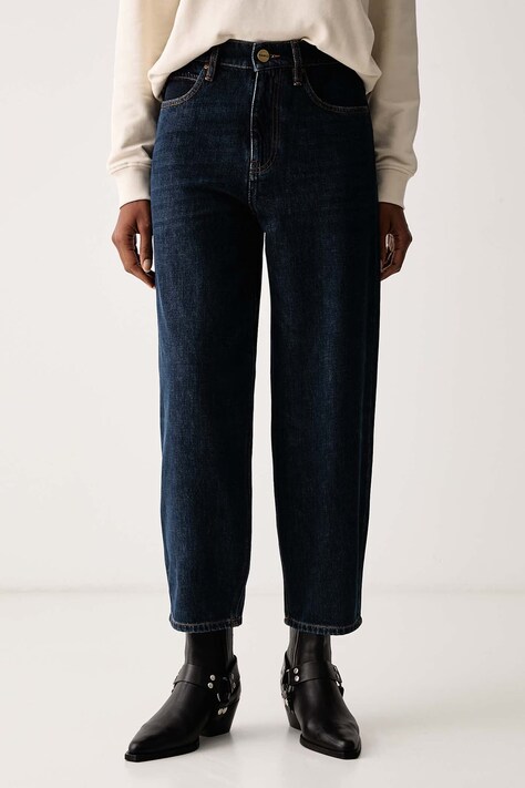 Pinko Jeansy relaxed fit damskie granatowe 103857 A3HE