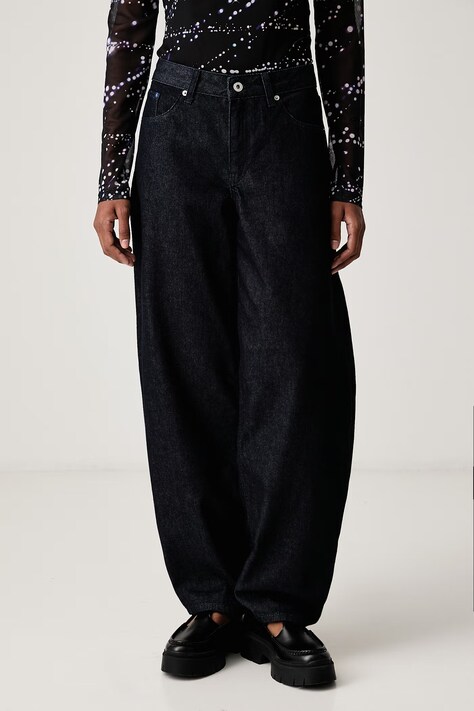 Karl Lagerfeld Jeans Barrel traperice za žene mornarsko plave B4W10112
