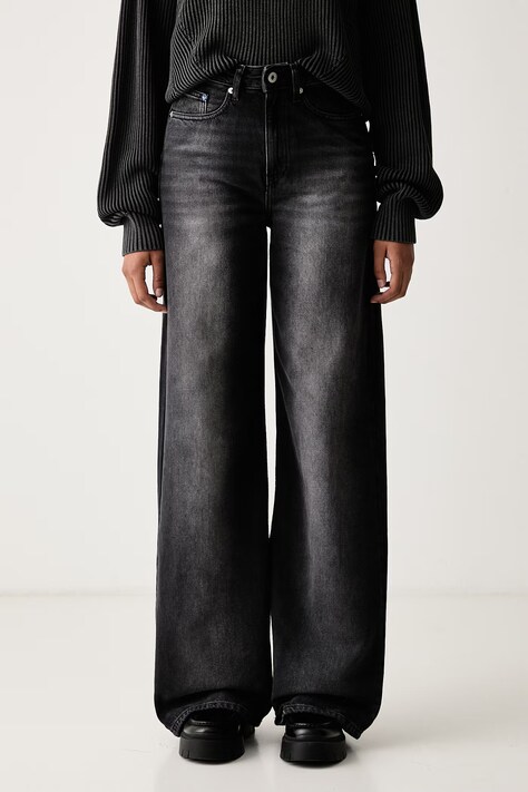 Karl Lagerfeld Jeans Relaxed fit traperice za žene crne B4W10049