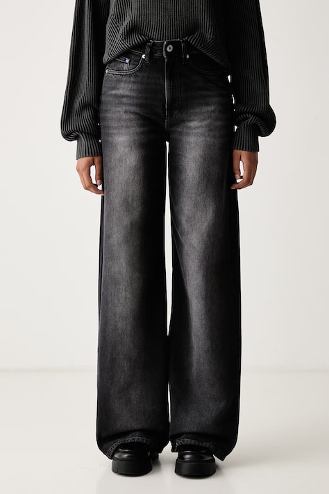 Karl Lagerfeld Jeans Relaxed fit traperice za žene crne B4W10049