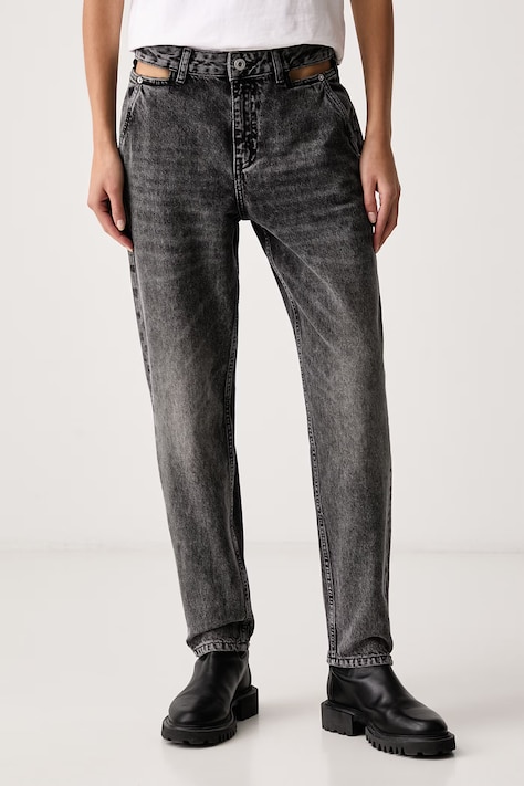 Karl Lagerfeld Jeans Mom fit γυναικεία γκρί B4W10048