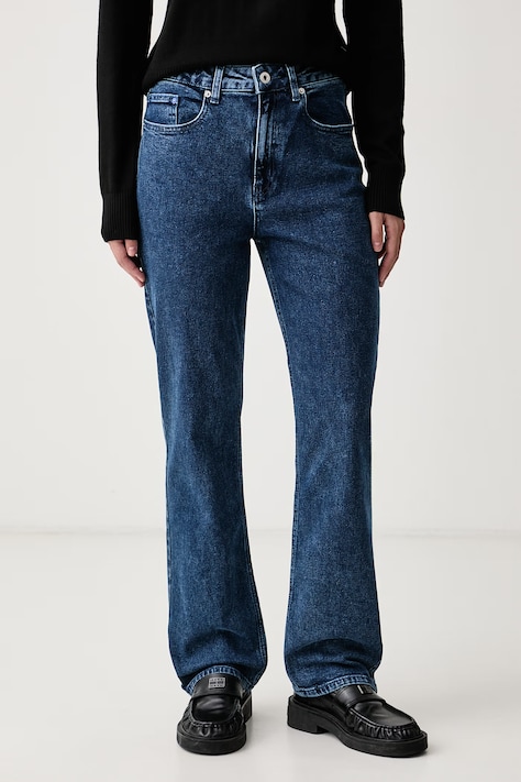 Karl Lagerfeld Jeans Jeansy straight damskie niebieskie B4W10037