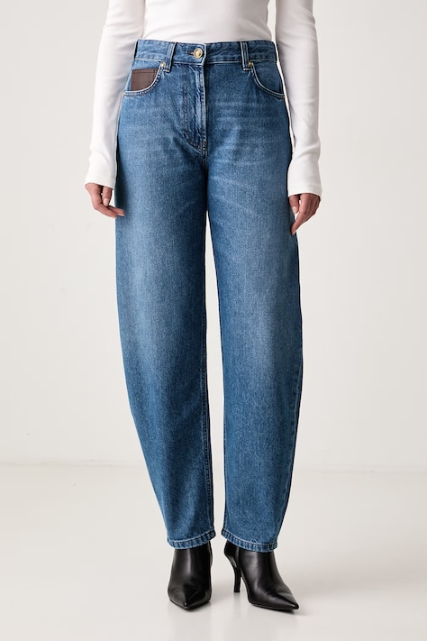 Luisa Spagnoli Jeansy relaxed fit damskie Onega niebieskie 543579
