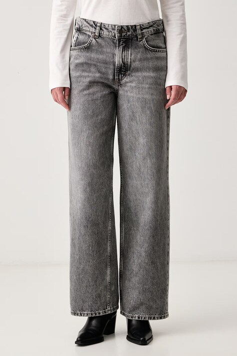 Marc O'Polo Jeansy wide leg damskie szare 5000016748