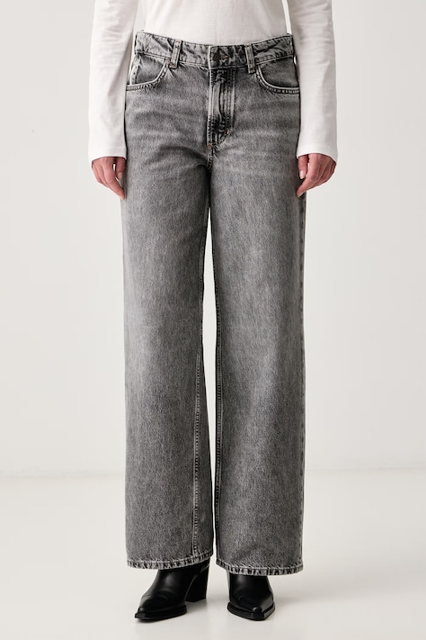 Marc O'Polo Jeansy wide leg damskie szare 5000016748