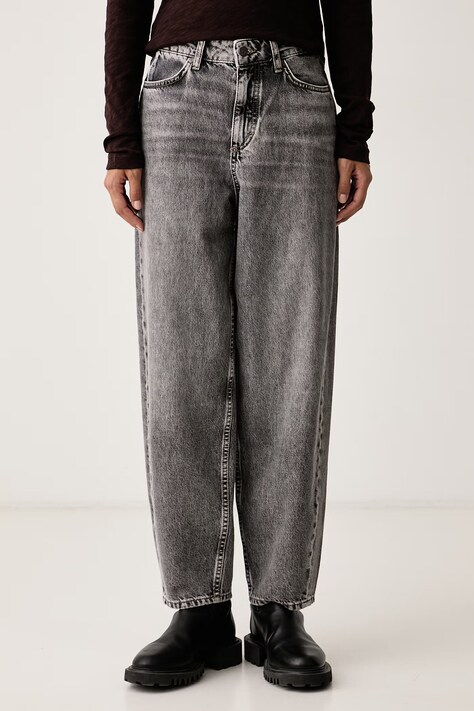 Marc O'Polo Jeansy barrel damskie szare 5000011628