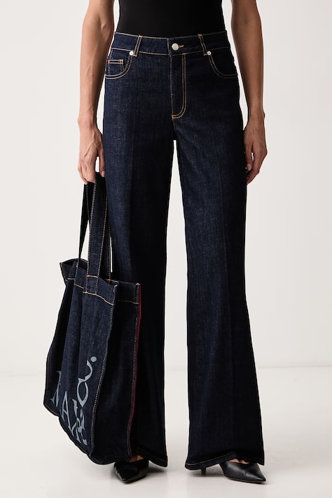 Max&Co. Jeansy wide leg damskie ADITO granatowe 2626186063200