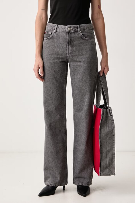 Max&Co. Jeansy straight damskie SENIOR szare 2626186033200