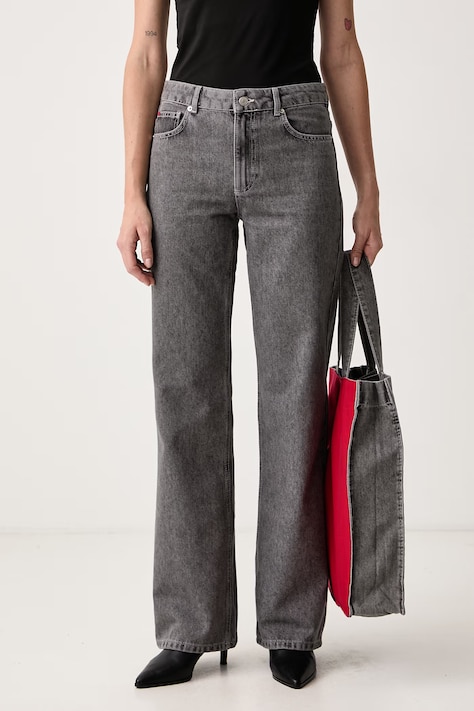 Max&Co. Jeansy straight damskie SENIOR szare 2626186033200