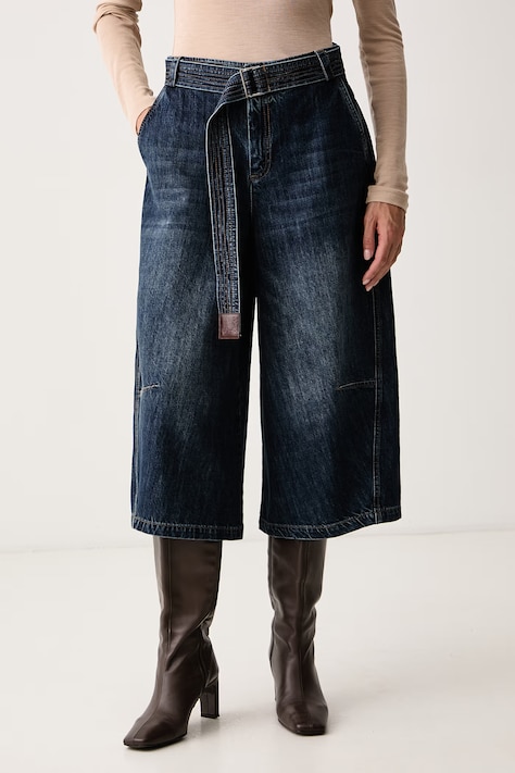Max&Co. Bermudy damskie jeansowe EPOCHE granatowe high waist 2626186071200