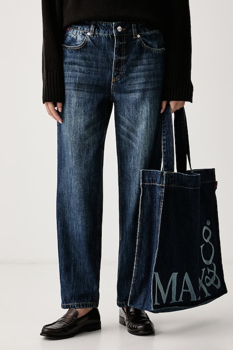 Max&Co. Jeansy carrot damskie PANETTO granatowe 2626186031200