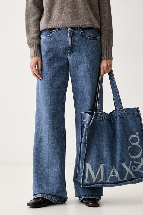 Max&Co. Jeansy bootcut damskie LIRICHE niebieskie 2626186011200