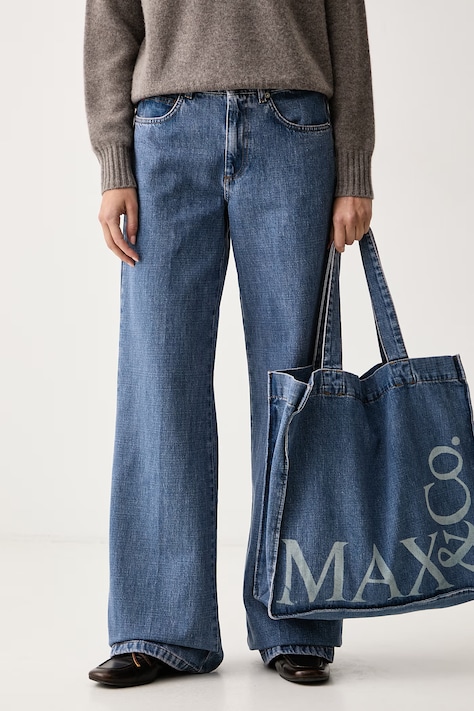 Max&Co. Jeansy bootcut damskie LIRICHE niebieskie 2626186011200