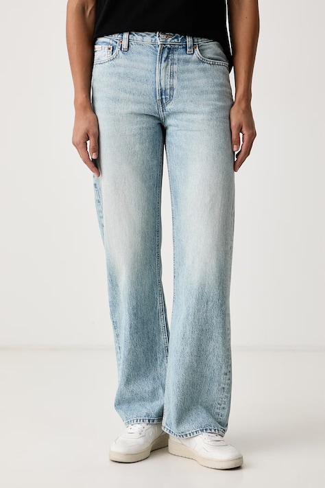 Calvin Klein Jeans Jeansy relaxed fit damskie niebieskie LV147C700G