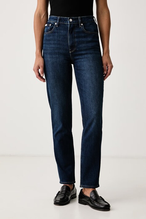 Calvin Klein Jeans Jeansy mom fit damskie niebieskie LV047D842G