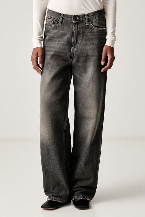 ViCOLO Jeansy straight damskie szare DAC5103