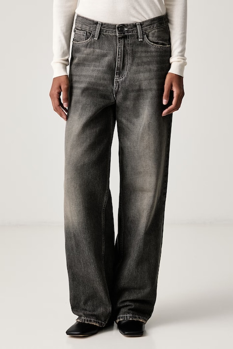 ViCOLO Jeansy straight damskie szare DAC5103