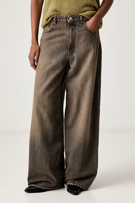 ViCOLO Jeansy wide leg damskie szare DAC5037
