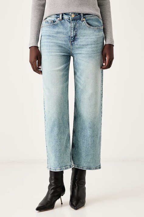 Just Cavalli Jeansy straight damskie niebieskie 81PAB5S0 CDWAH