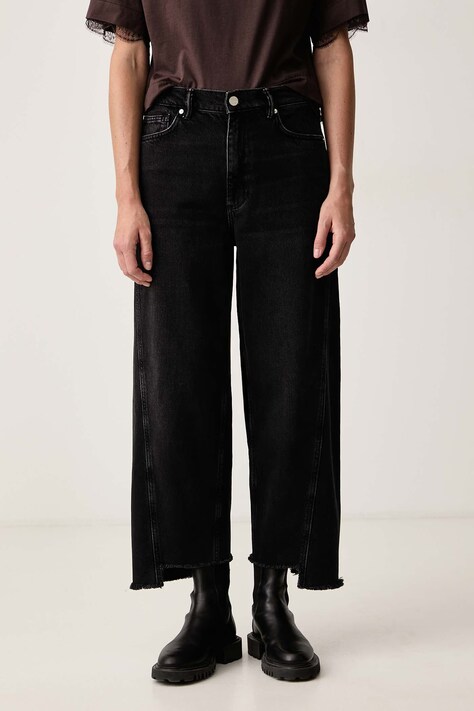 AllSaints Jeansy loose damskie FOX czarne W040EF