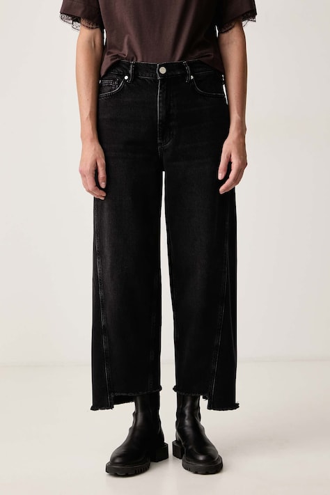 AllSaints Jeansy loose damskie FOX czarne W040EF