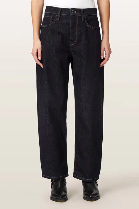 AllSaints Jeansy barrel damskie SADIE granatowe W030EF
