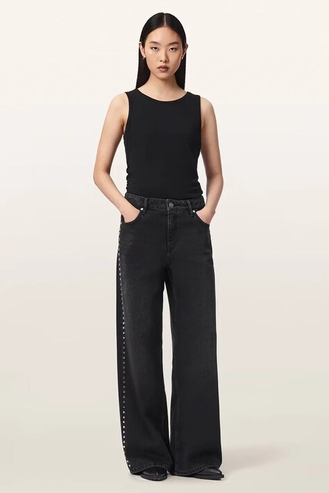 AllSaints джинси straight жіночі SWAY — AW26-SJDZBP, чорний — фото 3