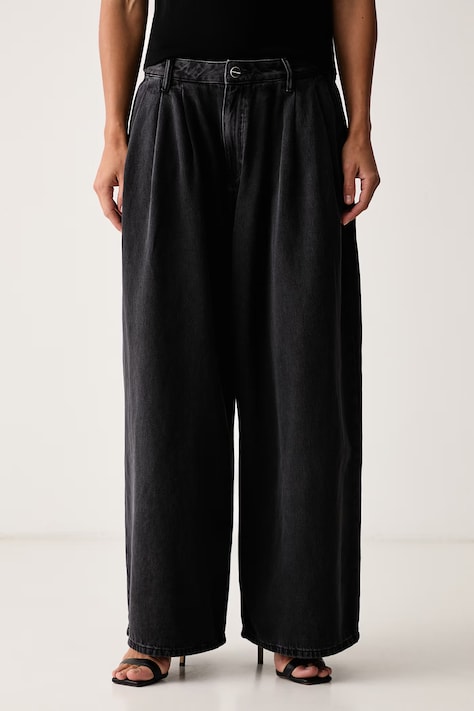AllSaints Wide leg džíny dámské AXIS černé W012EF