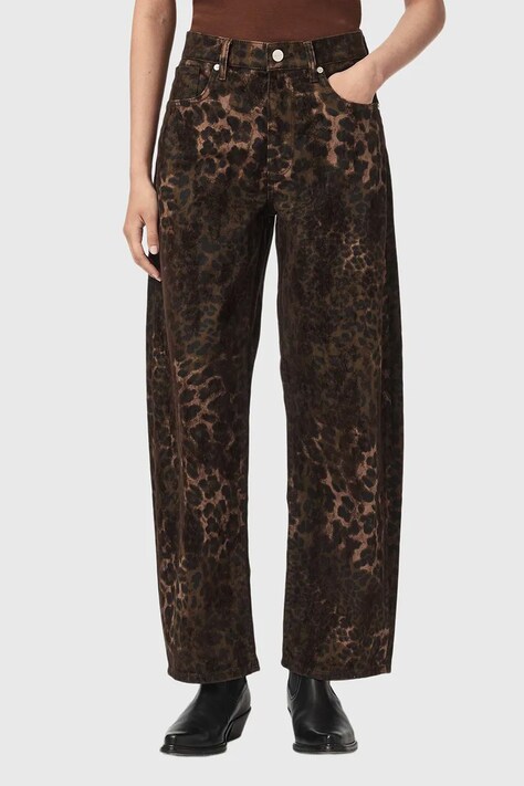 AllSaints Jeansy boyfriend damskie SADIE BARREL JEAN brązowe W031EF