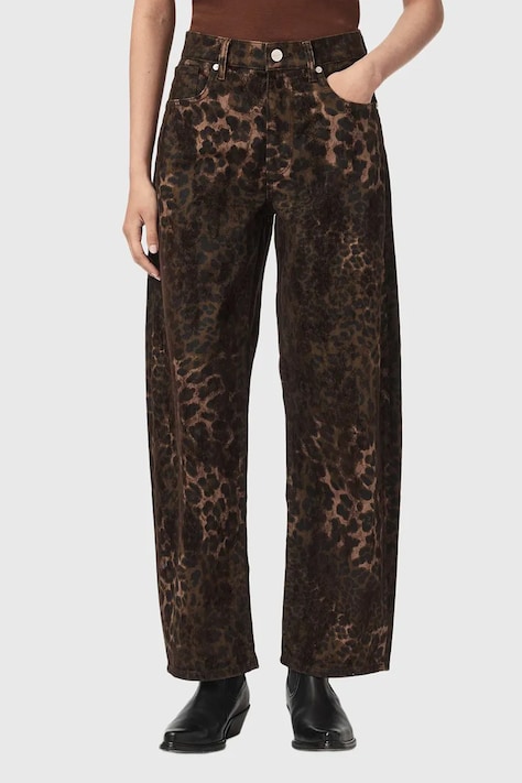 AllSaints Boyfriend džíny dámské SADIE BARREL JEAN hnědé W031EF