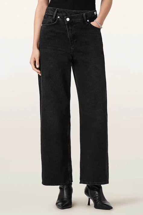 AllSaints Jeansy damskie AKI CROSSOVER JEAN czarne W091ED