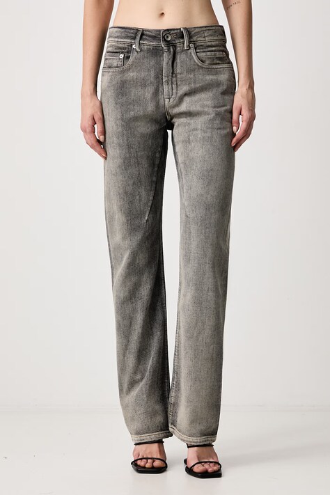Rick Owens DRKSHDW Fog cut straight traperice za žene sive DS02F6310 DMK